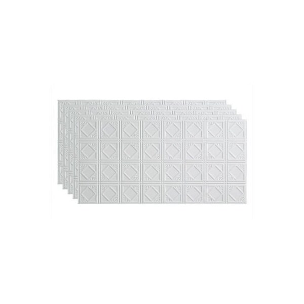 Acoustic Ceiling Products Fasade Traditional Syle # 4 - 48-3/8" x 24-3/8" PVC Glue Up Tile in Gloss White - PG5300 - main